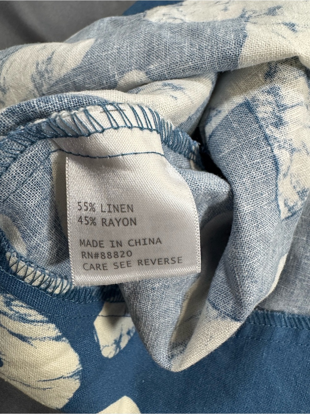 Haute Hippie Blue & White Tie-Front Button Down Shirt - Picture 4 of 7